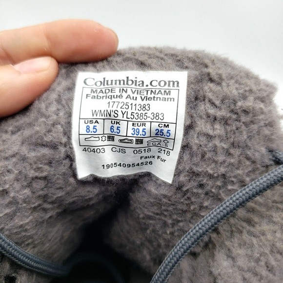 COLUMBIA Powder Summit Shorty Boots Fur Lined Green Waterproof (Women's US 8.5) - Picture 7 of 7